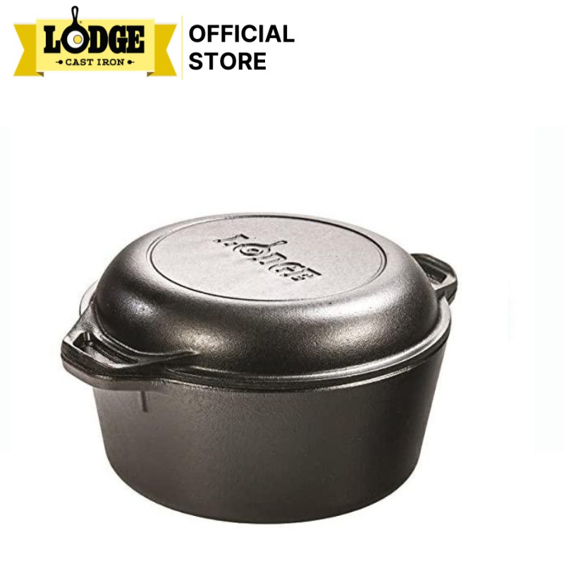 Lodge - Bộ nồi chảo gang tròn - 4.73L