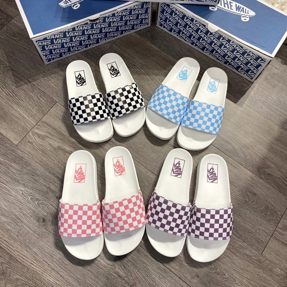 [CÓ SẴN] DÉP VANS CARO FULL BOX CỰC ĐẸP CHO NAM VÀ NỮ - DÉP VANS QUAI NGANG SIÊU HOT TREND