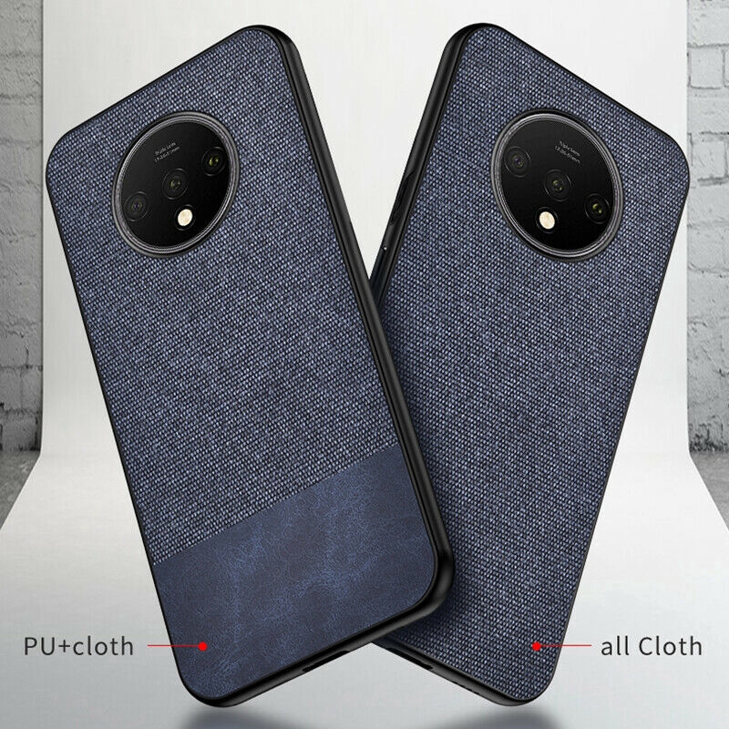 OnePlus 7T Pro 5G Hybrid Cloth Fabric+TPU Soft Ultra Slim Case Cover Free Shipping