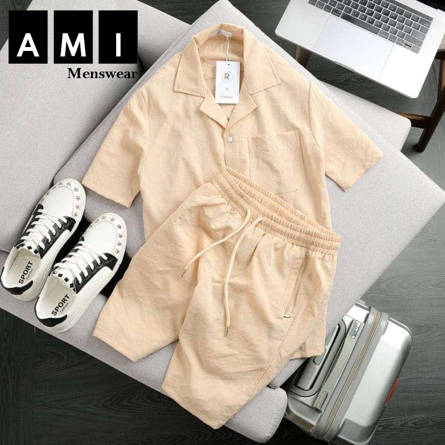 Bộ Đũi Nam Cổ Bẻ, Bộ đũi hè đi biển đi chơi đều đẹp, chất đũi mát thoáng, lên dáng cực đẹp D2 | BigBuy360 - bigbuy360.vn