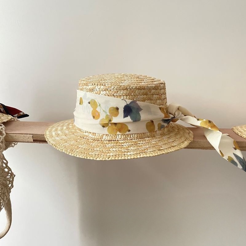 Nón cói vành tròn ngẫu nhiên bé gái 2 3 4 5 tuổi MINTSCLOSET Mint's Closet - PK8308