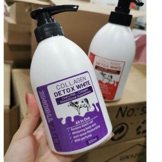 Sữa tắm bò Collagen Detox White Trắng Da Thái Lan 500ml