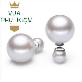 Bông tai ngọc trai nhân tạo hai mặt sang trọng
