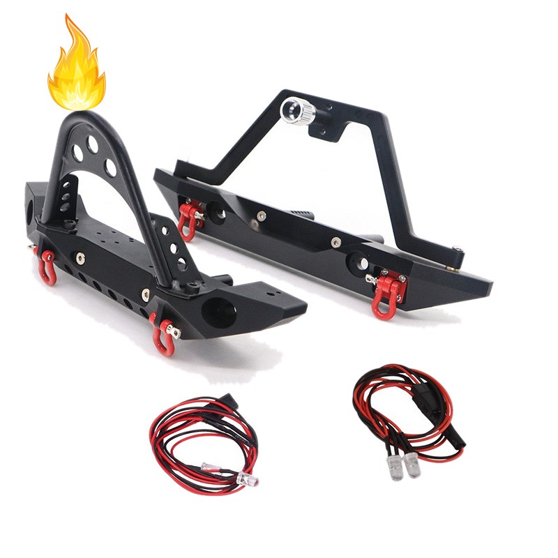 RC AXIAL Bộ Cản Trước Và Sau Có Đèn Led Cho Xe Điều Khiển Từ Xa Trx-4 1: 10 Scx10 Jeep &amp; Scx10 Ii 90046 90047 Trx4