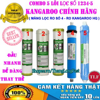 COMBO 5 LÕI LỌC NƯỚC KANGAROO SỐ 1-2-3-4-5 | LÕI LỌC NƯỚC KANGAROO