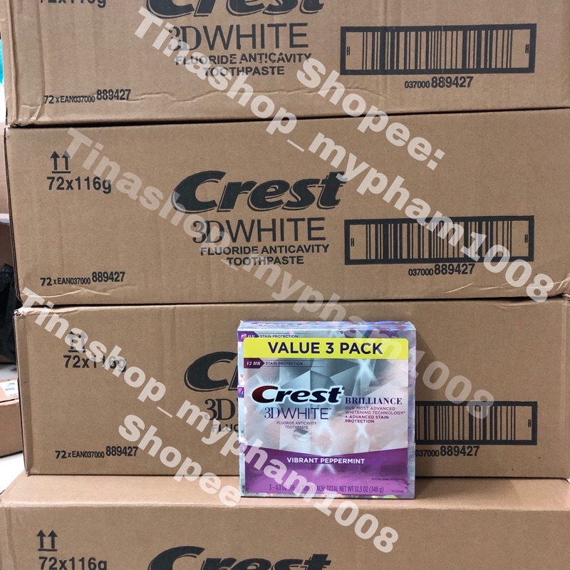 Kem Đánh Trắng Răng Crest Brilliance 1 tuyp 116g