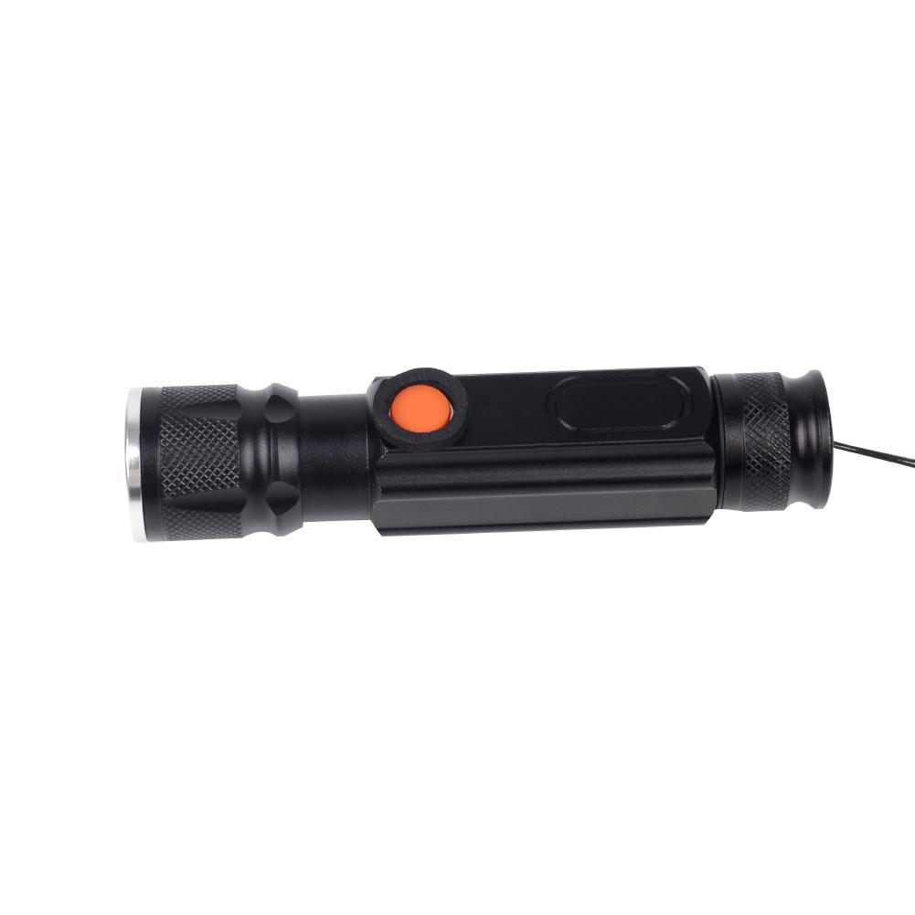 Đèn pin T6 COB LED độ sáng 10000 có thể thu phóng ánh sáng 4 chế độ và sạc lại được qua cổng USB