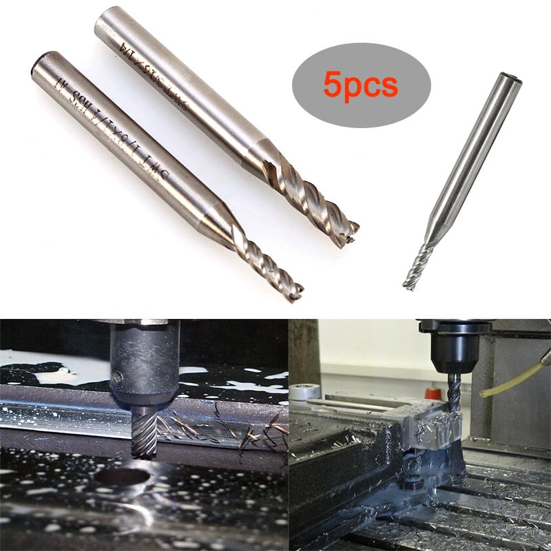 Set 5 mũi cắt dao phay 4 1/4" cho máy 3/16" 1/8" CNC HSS