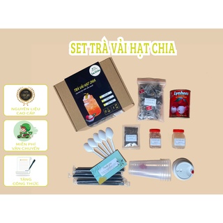 (SET 10 LY) SET TRÀ VẢI HẠT CHIA