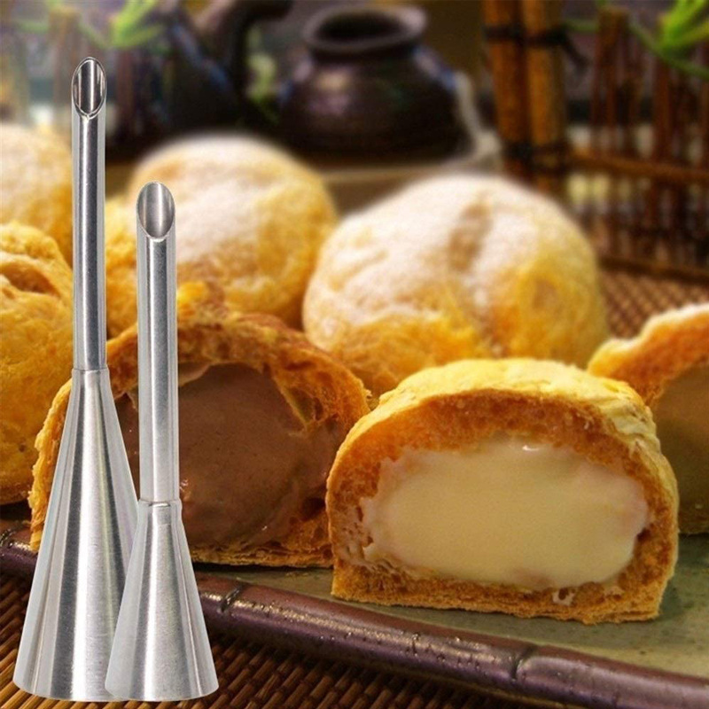 Bộ 2 đầu bắt kem cho bánh kẹo phồng bằng thép không gỉ