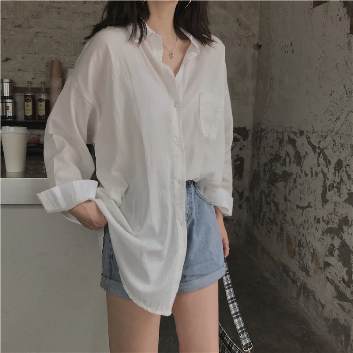 [Hàng có sẵn] ÁO SƠ MI TRẮNG NỮ PHONG CÁCH LẢ LƠI ULZZANG 2019 [Inbox shop để tư vấn size]