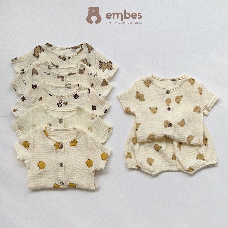 Bộ quần áo trẻ em, bộ thô đũi hàn cho bé trai bé gái thanh hằng Baby 7 - 17 kg