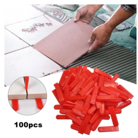 100 Miếng Đệm Gạch Nhựa Kẹp Định Vị Tái Sử Dụng Dụng Cụ Ốp Lát Sàn Tường