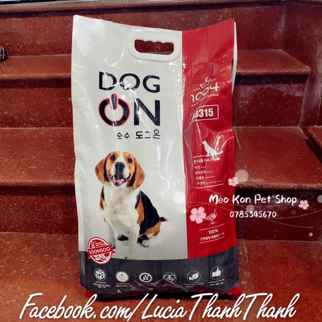 Thức ăn hạt khô cho chó Hàn Quốc Dog ON bịch 5Kg nguyên