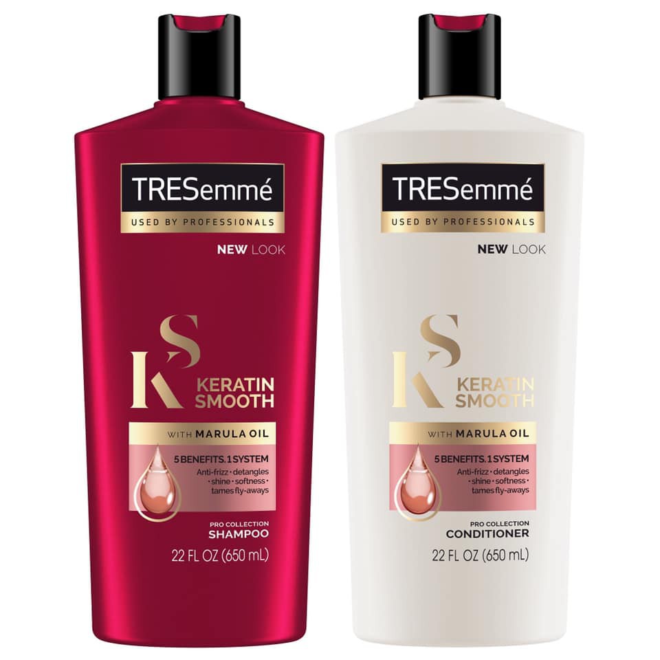 Combo Gội xả TRESemme Keratin Smooth Color Smooth Maroccan Oil 650mlx2