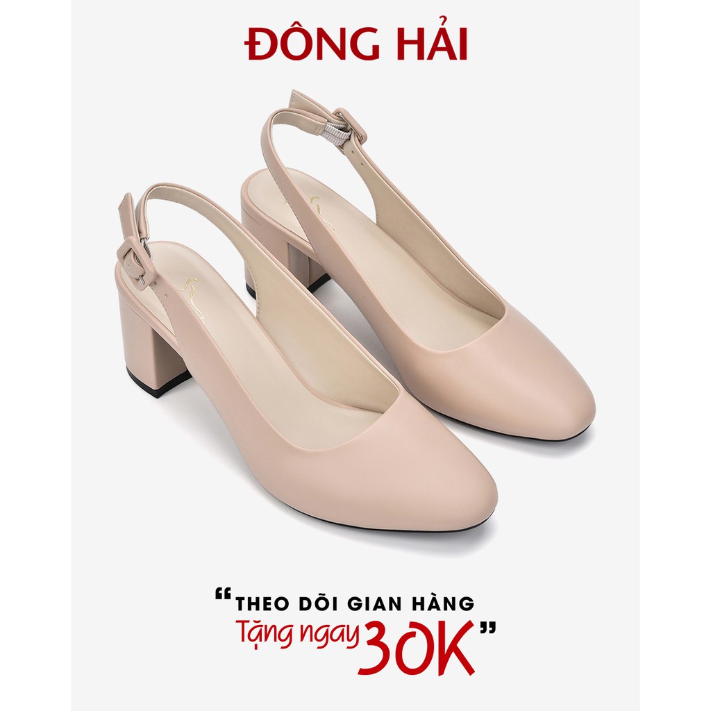 "TẶNG NGAY 30K khi theo dõi gian hàng "Giày Cao Gót Nữ SLINGBACK Gót Vuông Đông Hải - G85P6 (6cm)