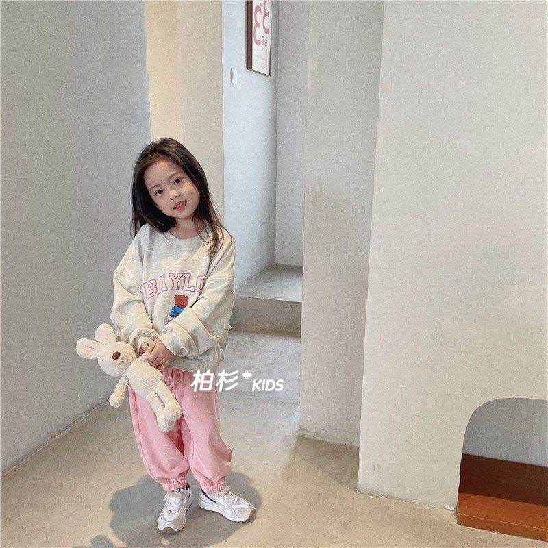 Bộ Đồ Thể Thao Cotton Phong Cách Hàn Nhật Mới 2022 Cho Bé Gái