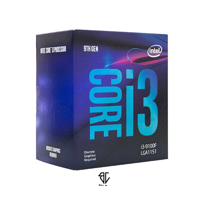 CPU Intel Core i3 9100F (7W) (4.20GHz, 6M, 4 Cores 4 Threads) Box Chính Hãng (Không GPU)