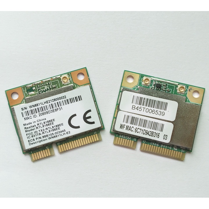 Thẻ Mạng Không Dây realtek rtl8188ee mini pci-e rtl8188ce
