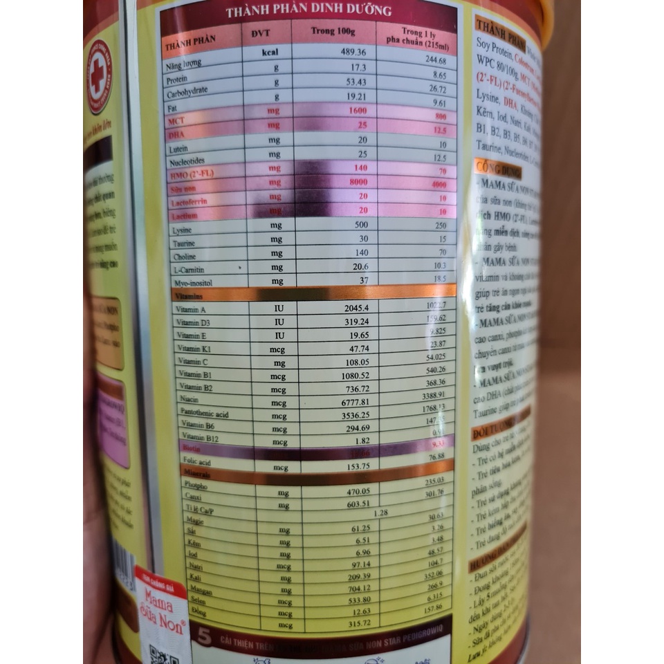 Mama Sữa Non Star Pedi Grow IQ lon 400g