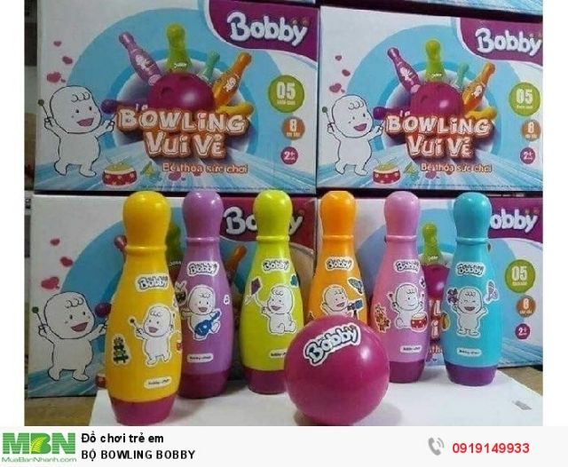 Bộ boling sắc màu quà tặng từ Bobby