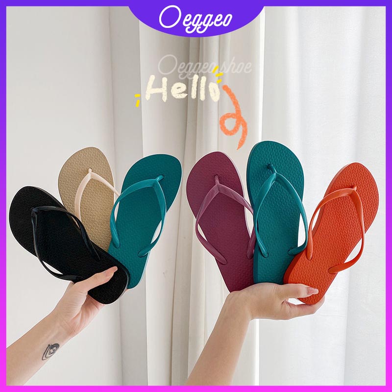 Dép Xỏ Ngón Thiết Kế Đơn Giản Thời Trang Đi Biển Cho Nữ