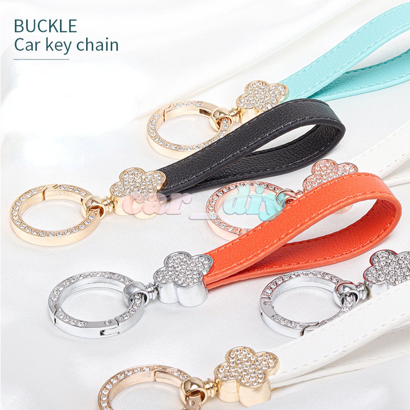 Móc Chìa Khóa Xe Hơi Bằng Da Họa Tiết Hoạt Hình Sáng Tạo