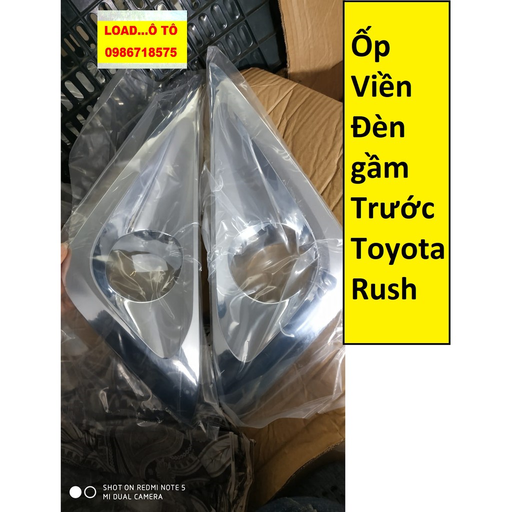 Ốp Viền Đèn Gầm Trước Toyota Rush 2018-2021 Nhựa ABS Mạ Crom Cao Cấp