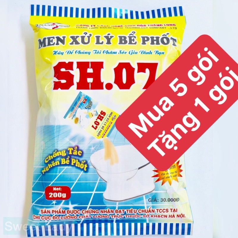 Men xử lý, Chống tắc nghẽn bể phốt cực mạnh CHÍNH HÃNG CÔNG TY SH.07