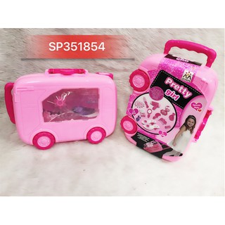 Đồ chơi vali kéo trang điểm 13m hồng , jf8202-1