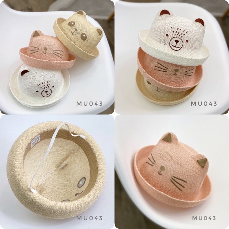 Mũ cói vành ngắn MU043