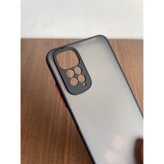 Ốp lưng cho Xiaomi Redmi Note 11 , Note 11S 4G, Note 11 Pro lưng nhám, che camera ( đen)