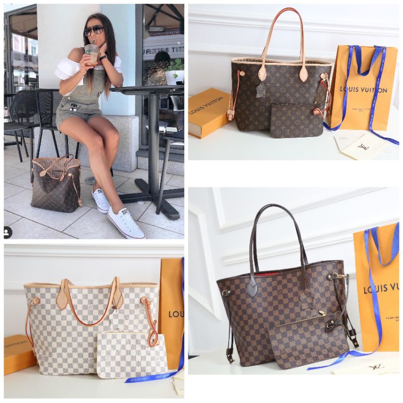 Túi xách nữ thời trang LV size33cm phom chuẩn kèm ví nhỏ