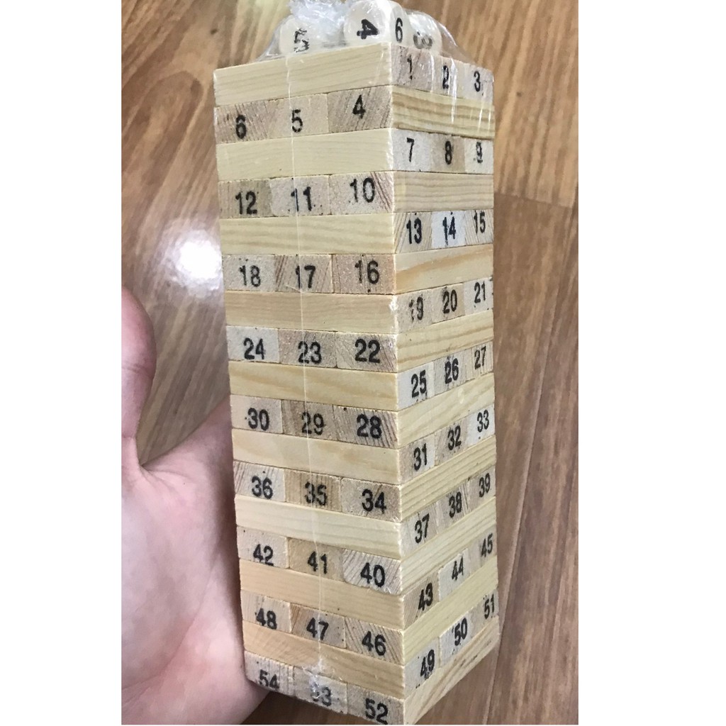 Bộ đồ chơi rút gỗ mini 54 thanh