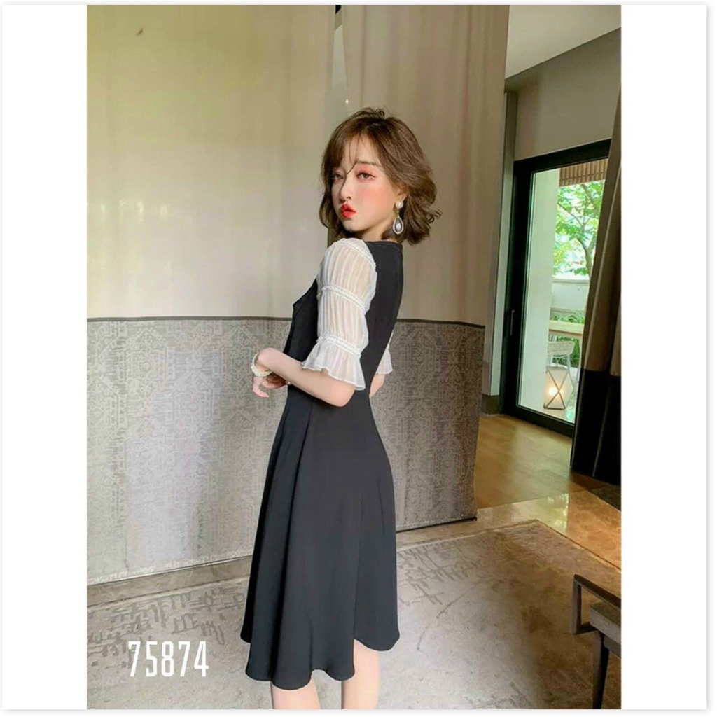 ĐẦM UM PHỐI VOAN NỮ SIÊU XINH HOT HOT CHO CÁC QUÝ CÔ KME FASHION