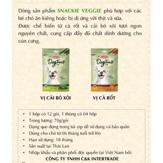 Bánh thưởng cho chó Snackie Dog treats 70g