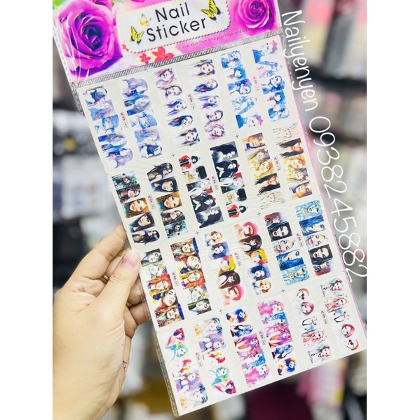 Sticker nước dán trang trí móng