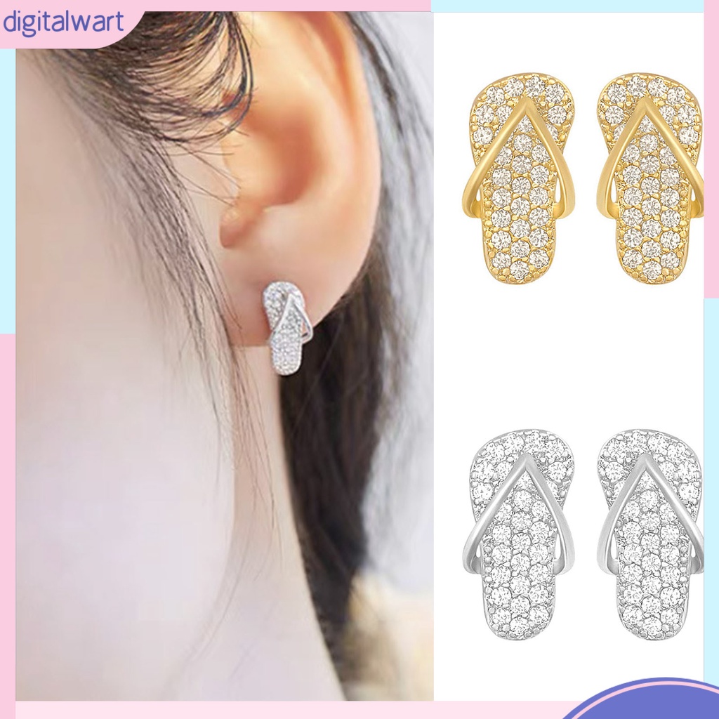 Khuyên Tai Hợp Kim Hình Chiếc Dép Dễ Thương Sáng Tạo Cho Nữ