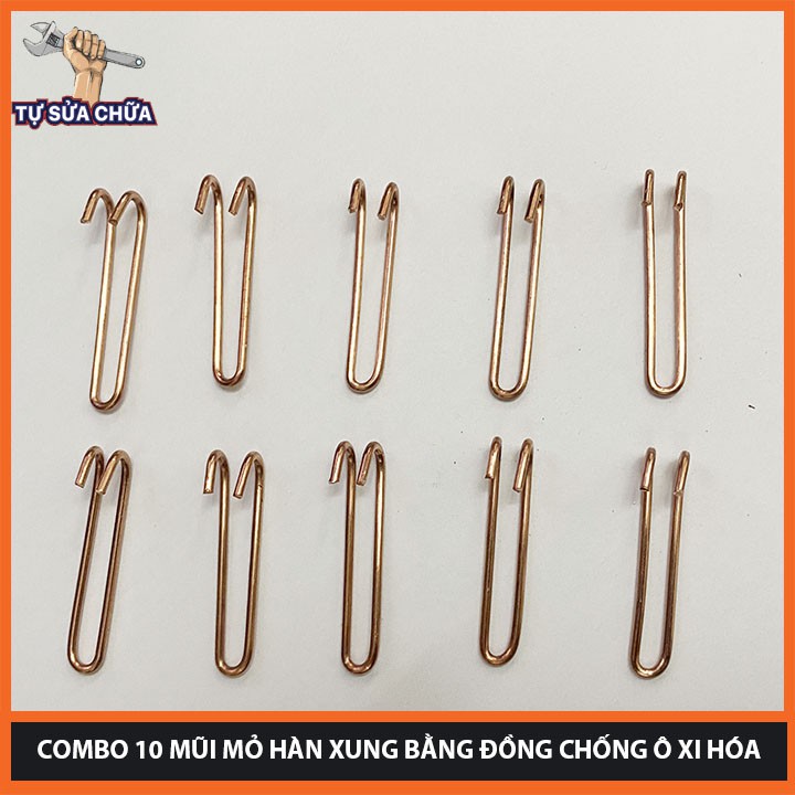 Combo 50 mũi mỏ hàn xung chuyên dụng bằng đồng, dẫn nhiệt nhanh có khả năng chống ô xi hóa cao, HÀNG LOẠI XỊN