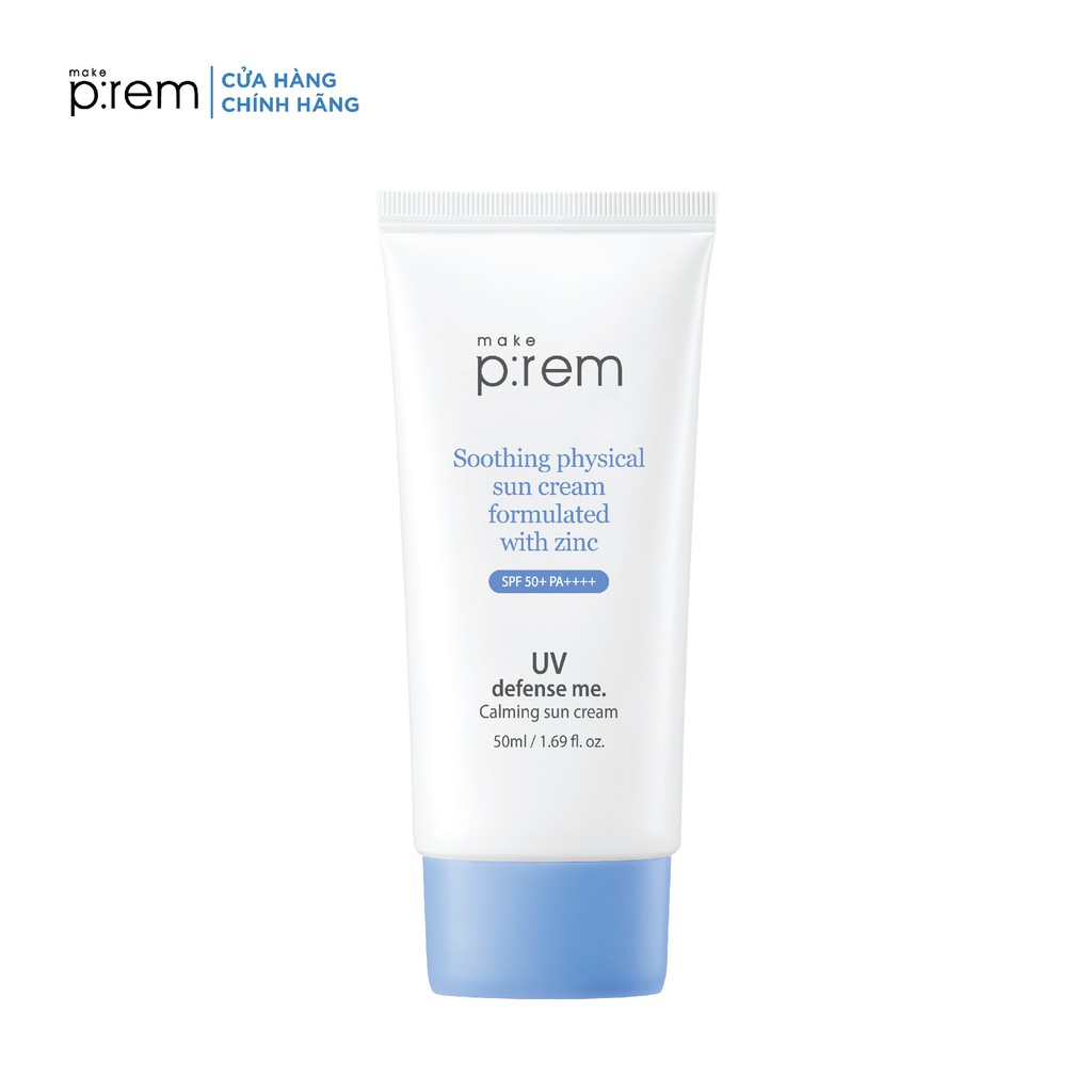 Kem Chống Nắng Vật Lý Make P:rem UV defense me. Calming sun cream 50ml