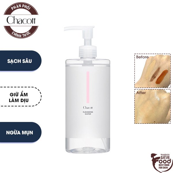 Nước Tẩy Trang Làm Sạch Sâu Dành Cho Da Nhạy Cảm Chacott For Professionals Cleansing Water 500ml