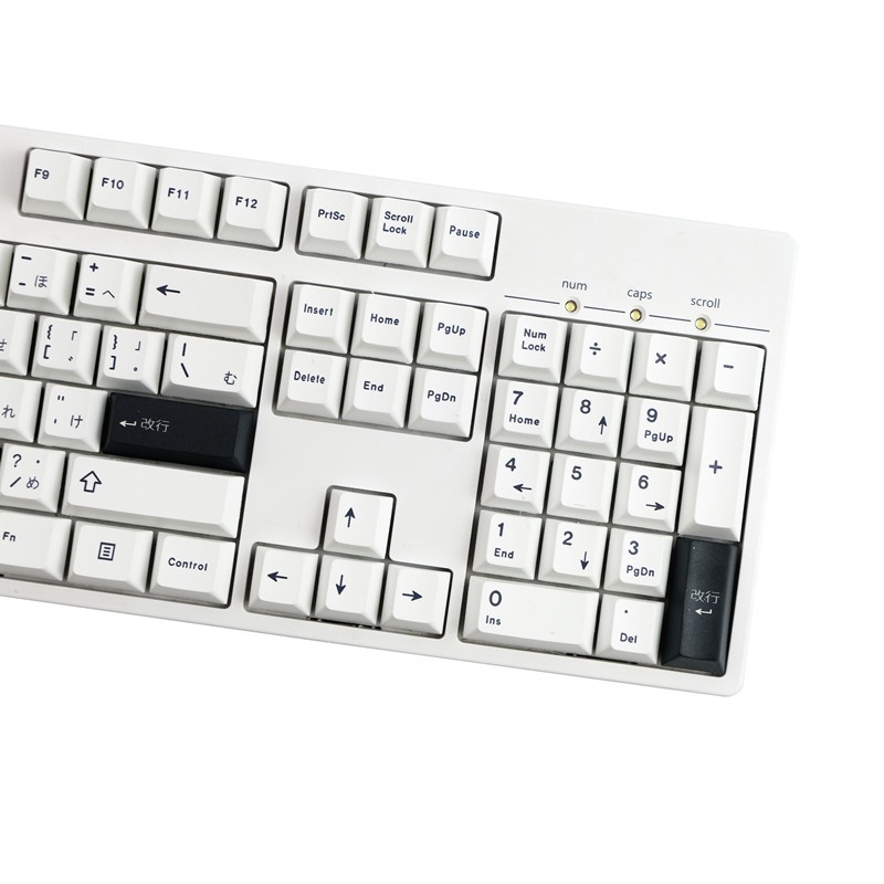 Các keycaps màu trắng tối giản GMK, 129 phím keycaps Cherry Profile DYE-SUB Cá nhân hóa GMK Keycaps cho bàn phím cơ