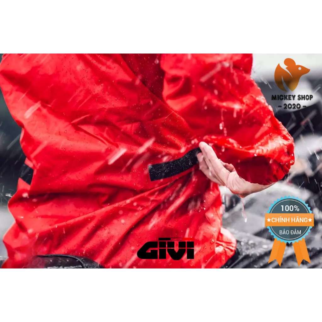 [ CHÍNH HÃNG ] Áo Mưa Givi RIDER TECH Rain Suit Red 04 RRS04 .AX