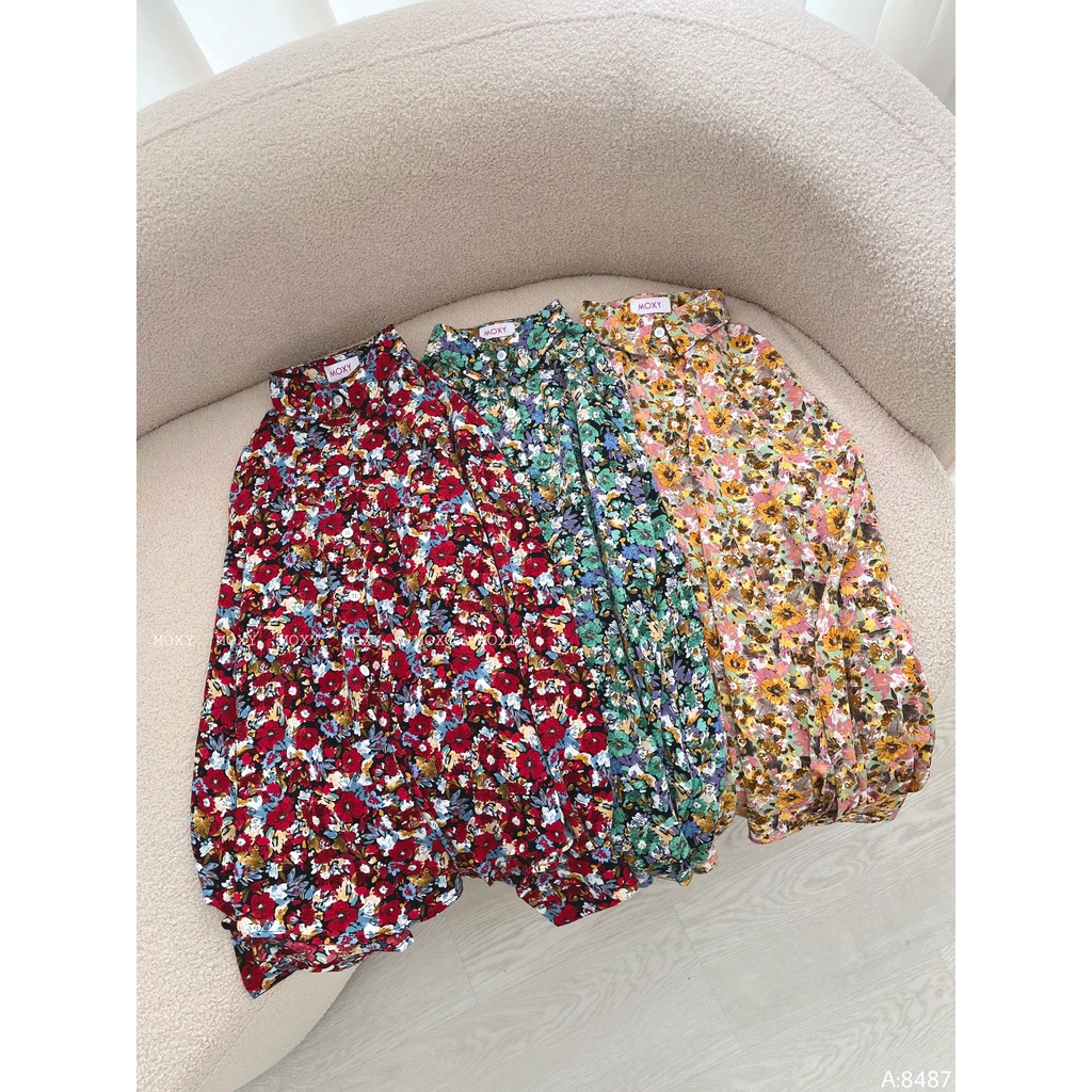 SP008487-Áo somi hoa