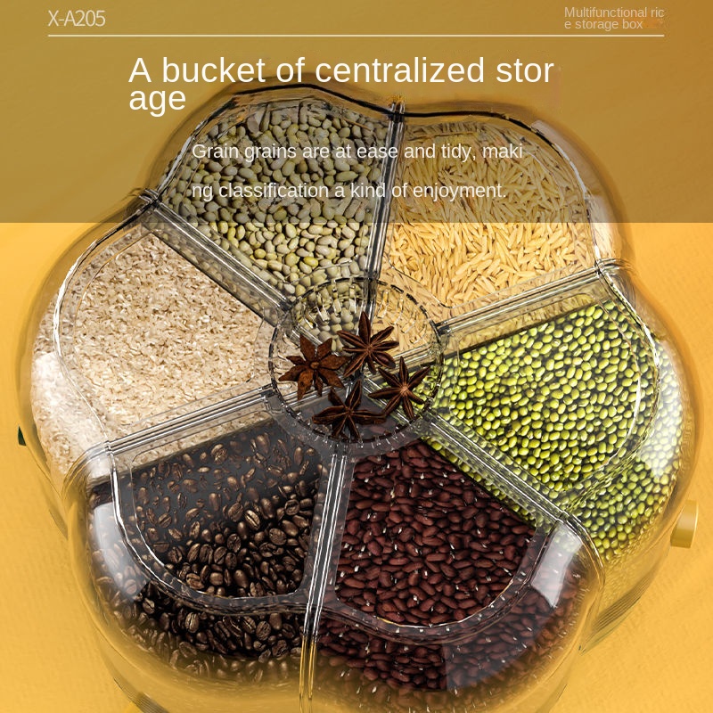 Thùng Đựng Gạo/Đậu Dày Dặn Có Thể Xoay Được Chống Ẩm Chống Côn Trùng Kích Thước Lớn Dùng Trong Nhà Bếp
