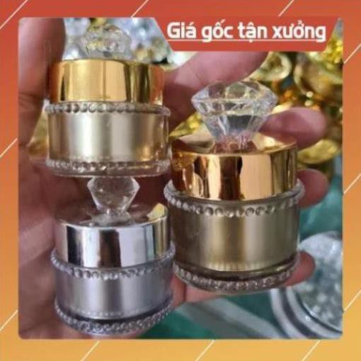 Hủ Đựng Kem ❤ TRÙM SỈ ❤ Hũ chiết mỹ phẩm hột xoàn 5g,15g vàng,bạc đựng kem , phụ kiện du lịch