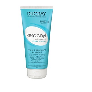 Gel tạo bọt làm sạch da mụn Ducray Keracnyl Gel Moussant