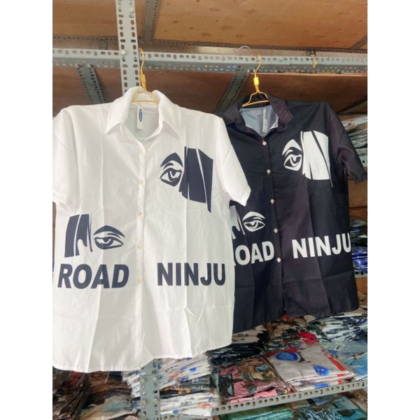 Áo Sơ Mi Tay Ngắn Unisex Cổ Bẻ Phong Cách Hàn Quốc Freesize