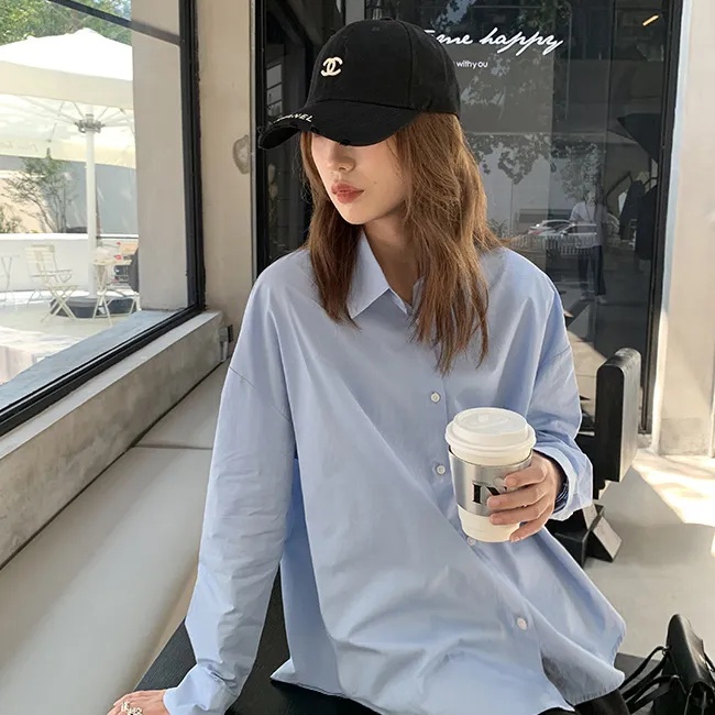 NRVP Áo Sơ Mi Dáng Rộng Thời Trang Hàn Quốc 2022 Dành Cho Nữ