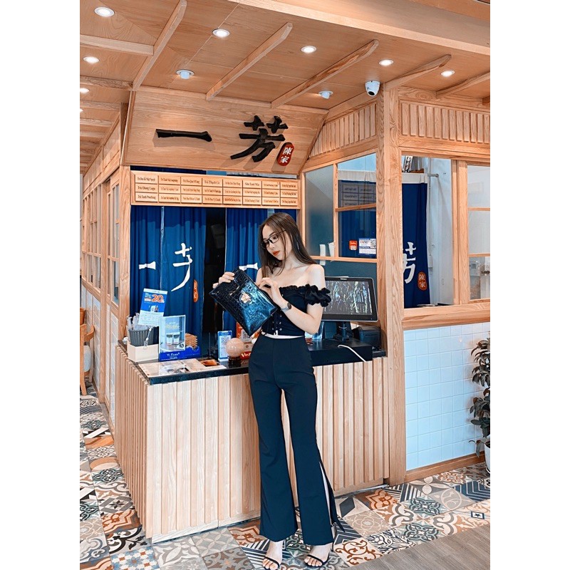 Abela Culottes quần ống loe xẻ tà | BigBuy360 - bigbuy360.vn